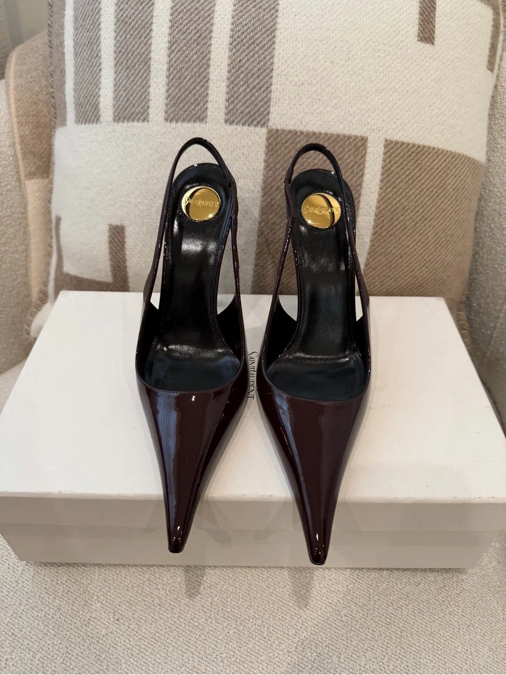 SAINT LAURENT Vendome Pumps 110 Merlot - Picture 6 of 10